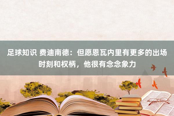 足球知识 费迪南德：但愿恩瓦内里有更多的出场时刻和权柄，他很有念念象力