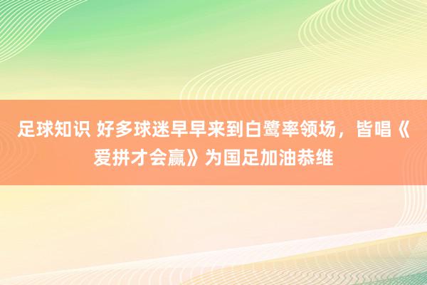 足球知识 好多球迷早早来到白鹭率领场，皆唱《爱拼才会赢》为国足加油恭维