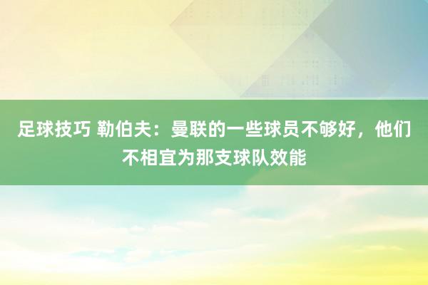 足球技巧 勒伯夫：曼联的一些球员不够好，他们不相宜为那支球队效能