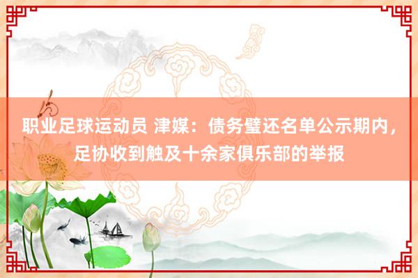 职业足球运动员 津媒：债务璧还名单公示期内，足协收到触及十余家俱乐部的举报