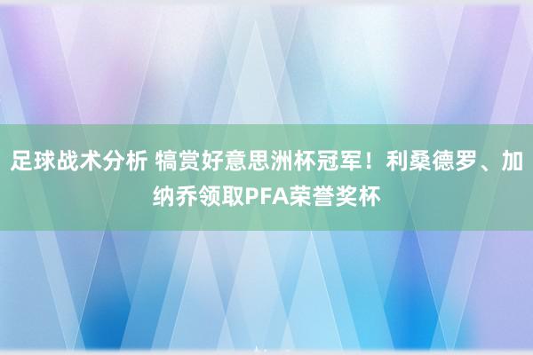 足球战术分析 犒赏好意思洲杯冠军！利桑德罗、加纳乔领取PFA荣誉奖杯