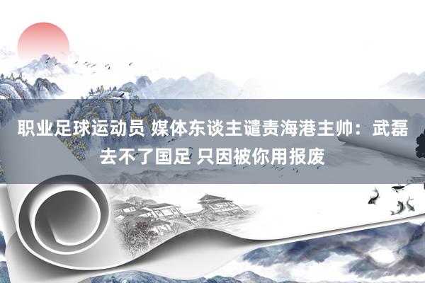 职业足球运动员 媒体东谈主谴责海港主帅：武磊去不了国足 只因被你用报废